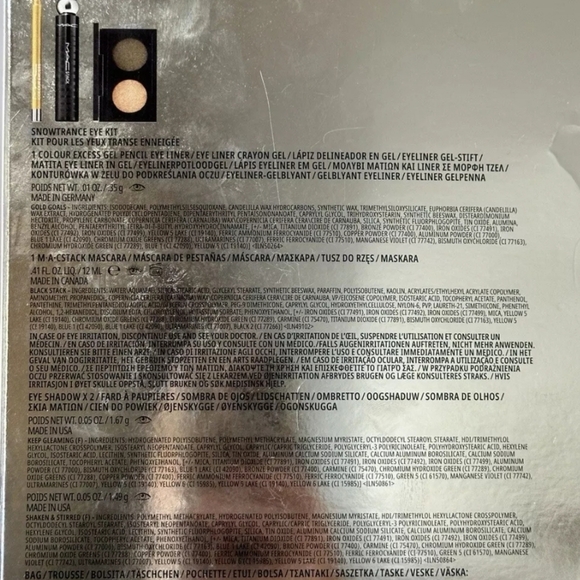 MAC SnowTrance Eye Kit: Excess Color Pencil Liner, Shadow, Mascara & Bag NIB - Picture 5 of 5